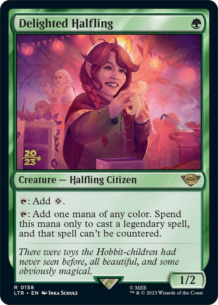 Delighted Halfling [The Lord of the Rings: Tales of Middle-Earth Prerelease Promos] - Magic: The Gathering - Card Brawlers | Quebec | Canada |