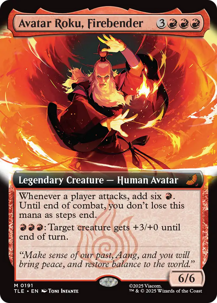 Avatar Roku, Firebender (Extended Art) [Avatar: The Last Airbender: Eternal-Legal] - Magic: The Gathering - Card Brawlers | Quebec | Canada |