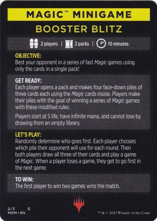 Booster Blitz (Magic Minigame) [March of the Machine Minigame] - Magic: The Gathering - Card Brawlers | Quebec | Canada |