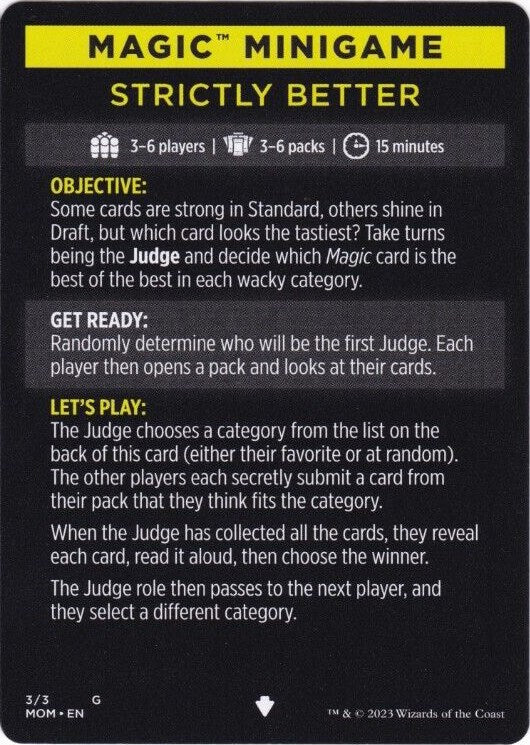 Strictly Better (Magic Minigame) [March of the Machine Minigame] - Magic: The Gathering - Card Brawlers | Quebec | Canada |