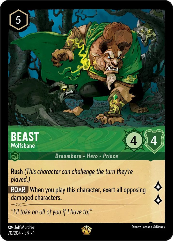 Beast - Wolfsbane (70/204) [The First Chapter] - Disney - Card Brawlers | Quebec | Canada |