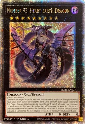 Number 92: Heart-eartH Dragon [BLMR-EN077] Quarter Century Secret Rare - Yu-Gi-Oh! - Card Brawlers | Quebec | Canada |