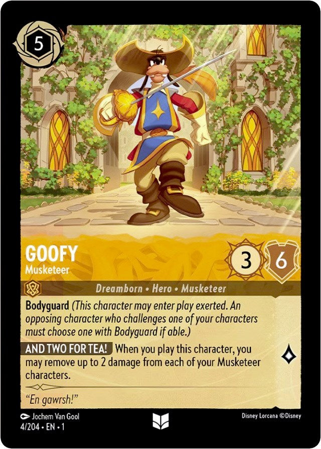 Goofy - Musketeer (4/204) [The First Chapter] - Disney - Card Brawlers | Quebec | Canada |