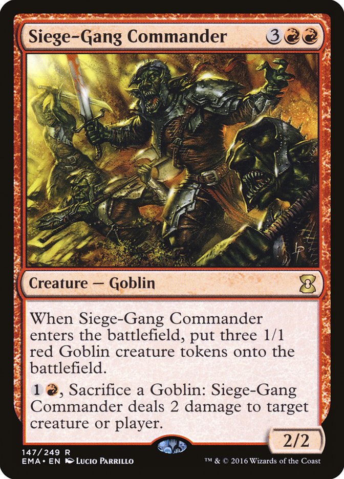 Siege-Gang Commander [Eternal Masters] - Magic: The Gathering - Card Brawlers | Quebec | Canada |