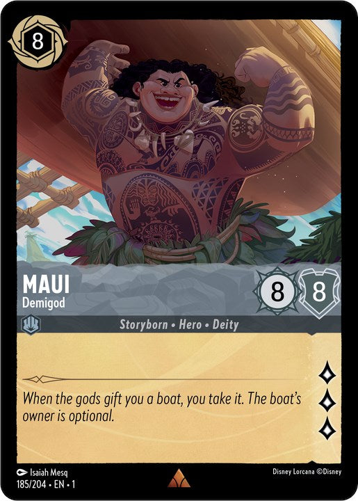 Maui - Demigod (185/204) [The First Chapter] - Disney - Card Brawlers | Quebec | Canada |