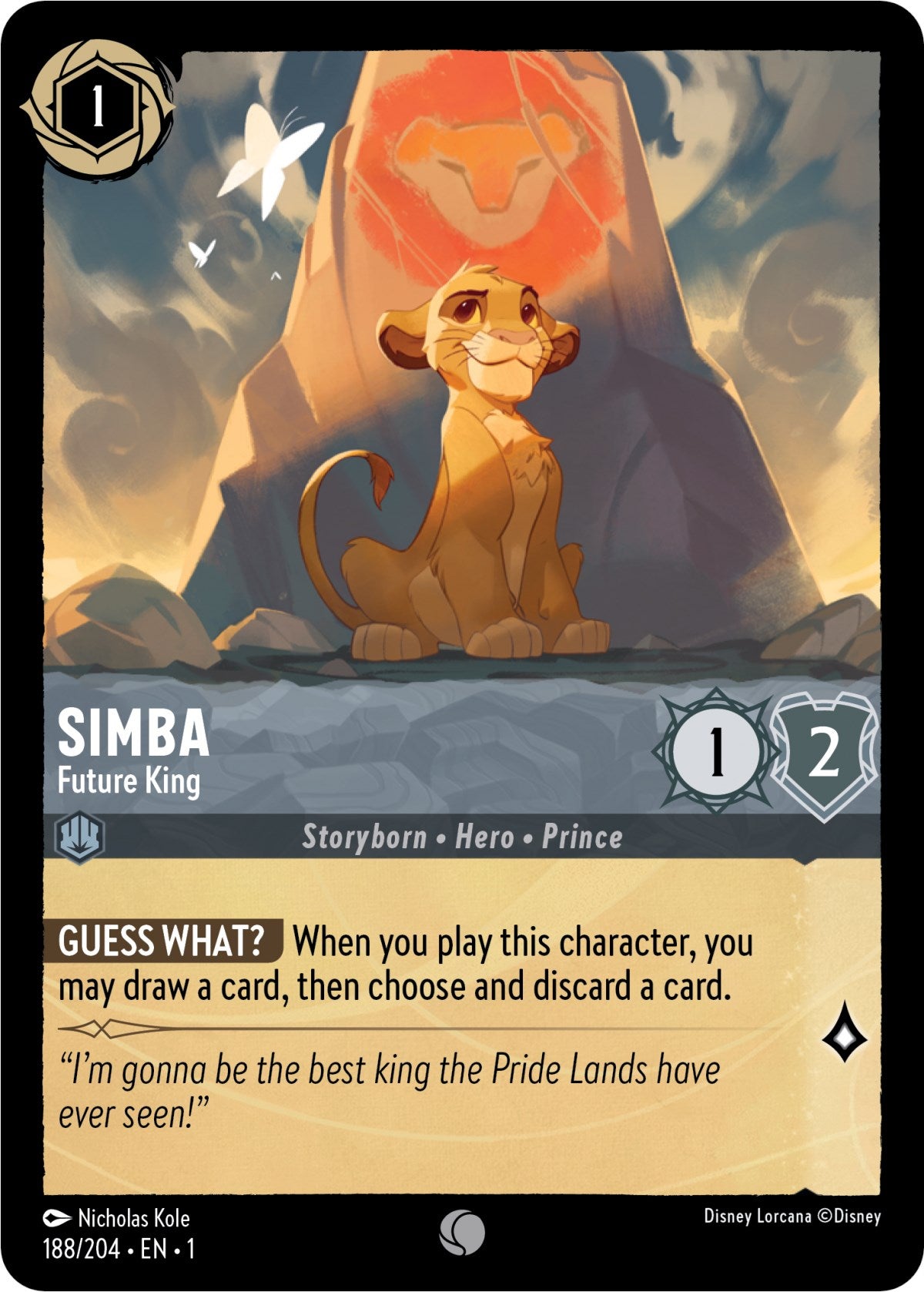 Simba - Future King (188/204) [The First Chapter] - Disney - Card Brawlers | Quebec | Canada |
