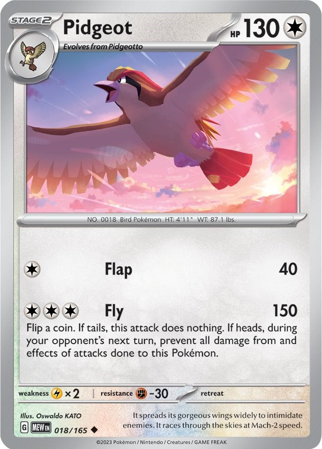 Pidgeot (018/165) [Scarlet & Violet 151] - Pokémon - Card Brawlers | Quebec | Canada |