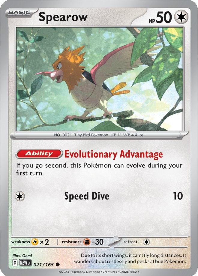 Spearow (021/165) [Scarlet & Violet 151] - Pokémon - Card Brawlers | Quebec | Canada |