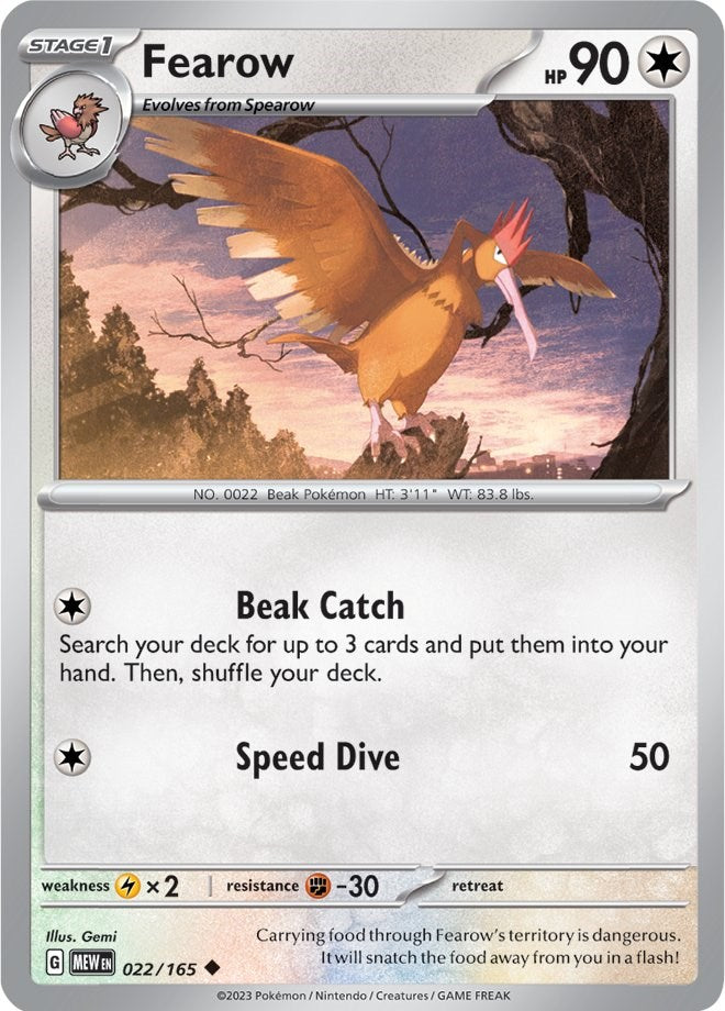 Fearow (022/165) [Scarlet & Violet 151] - Pokémon - Card Brawlers | Quebec | Canada |