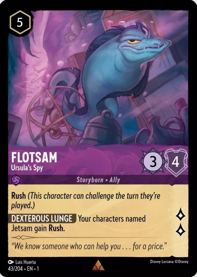 Flotsam - Ursula's Spy (43/204) [The First Chapter] - Disney - Card Brawlers | Quebec | Canada |