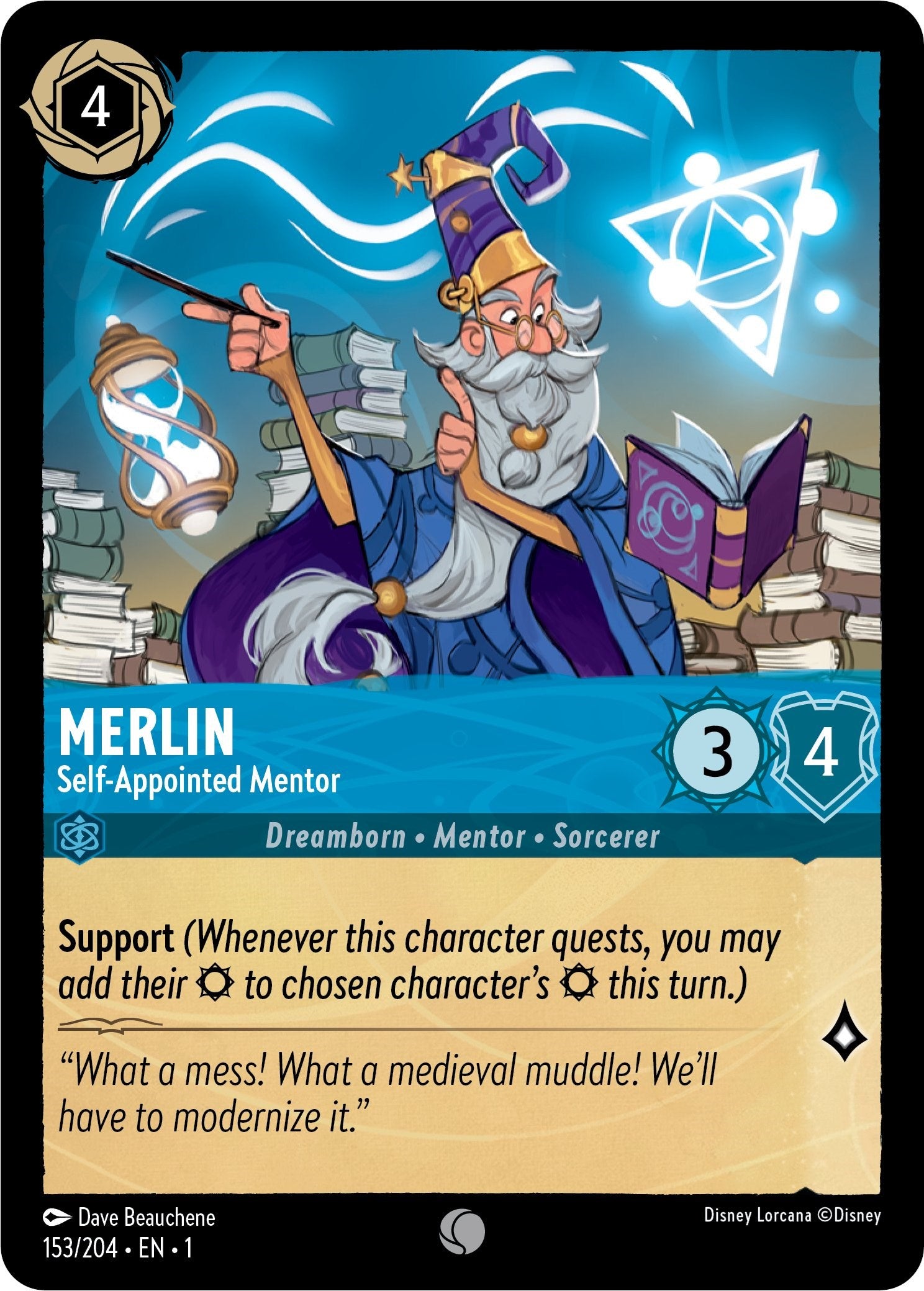 Merlin - Self-Appointed Mentor (153/204) [The First Chapter] - Disney - Card Brawlers | Quebec | Canada |