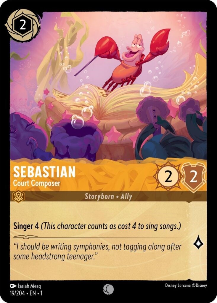 Sebastian - Court Composer (19/204) [The First Chapter] - Disney - Card Brawlers | Quebec | Canada |