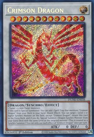 Crimson Dragon [DUNE-EN038] Secret Rare - Yu-Gi-Oh! - Card Brawlers | Quebec | Canada |