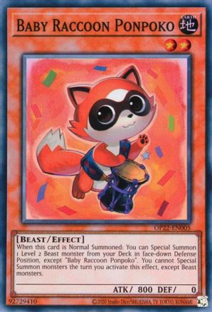 Baby Raccoon Ponpoko [OP22-EN005] Super Rare - Yu-Gi-Oh! - Card Brawlers | Quebec | Canada |