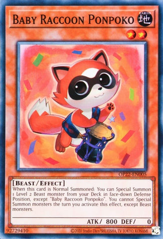 Baby Raccoon Ponpoko [OP22-EN005] Super Rare - Yu-Gi-Oh! - Card Brawlers | Quebec | Canada |
