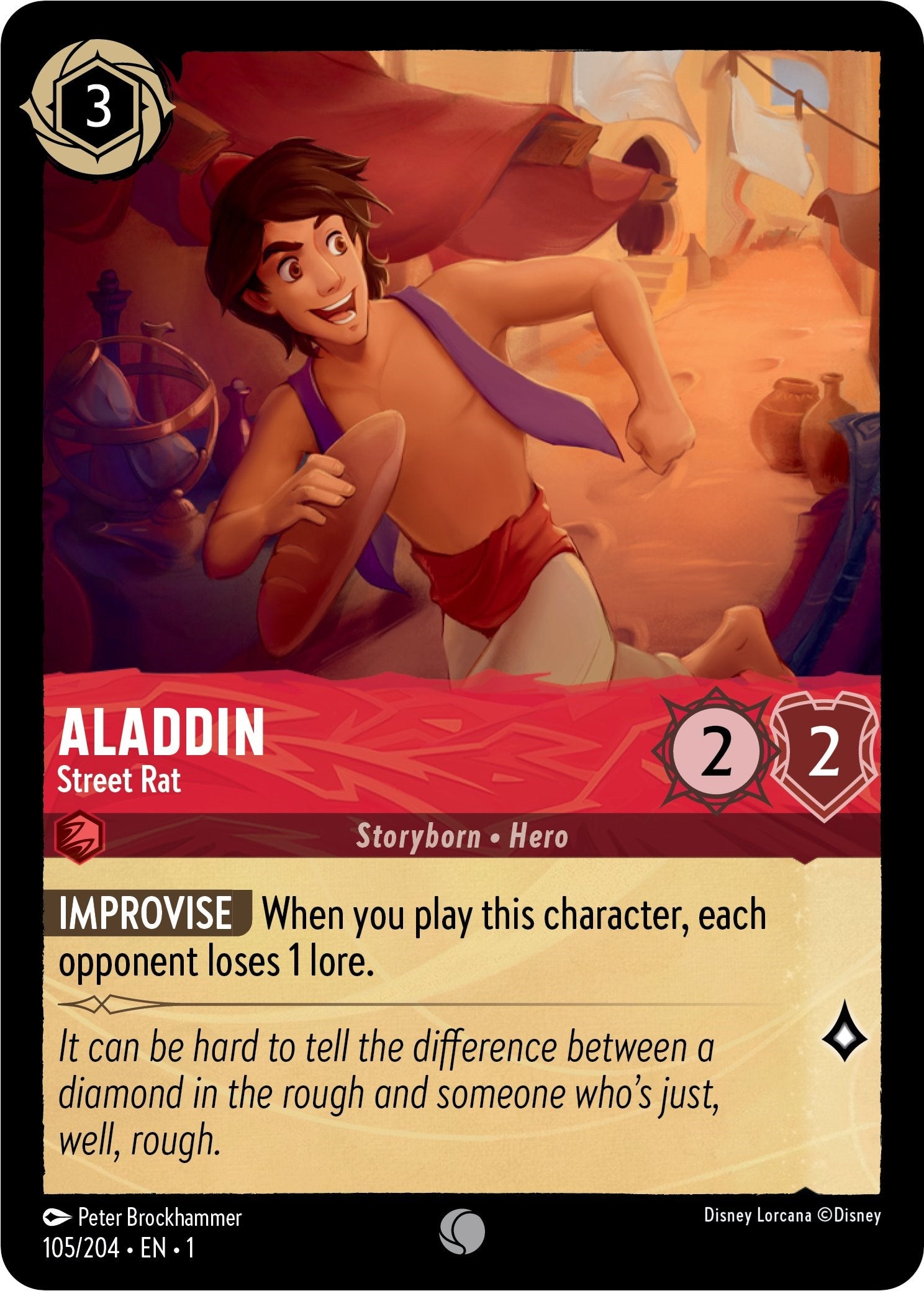 Aladdin - Street Rat (105/204) [The First Chapter] - Disney - Card Brawlers | Quebec | Canada |