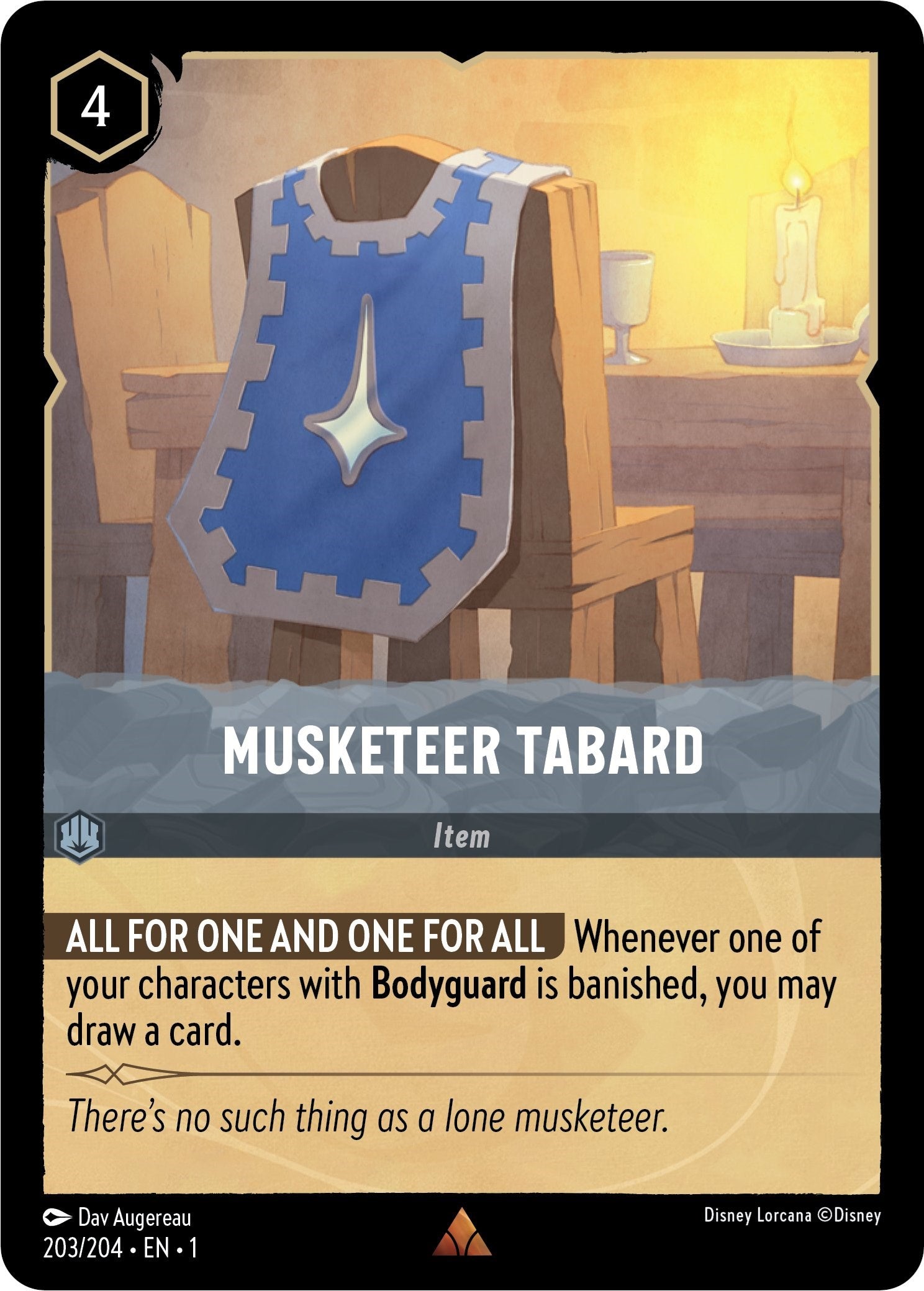Musketeer Tabard (203/204) [The First Chapter] - Disney - Card Brawlers | Quebec | Canada |