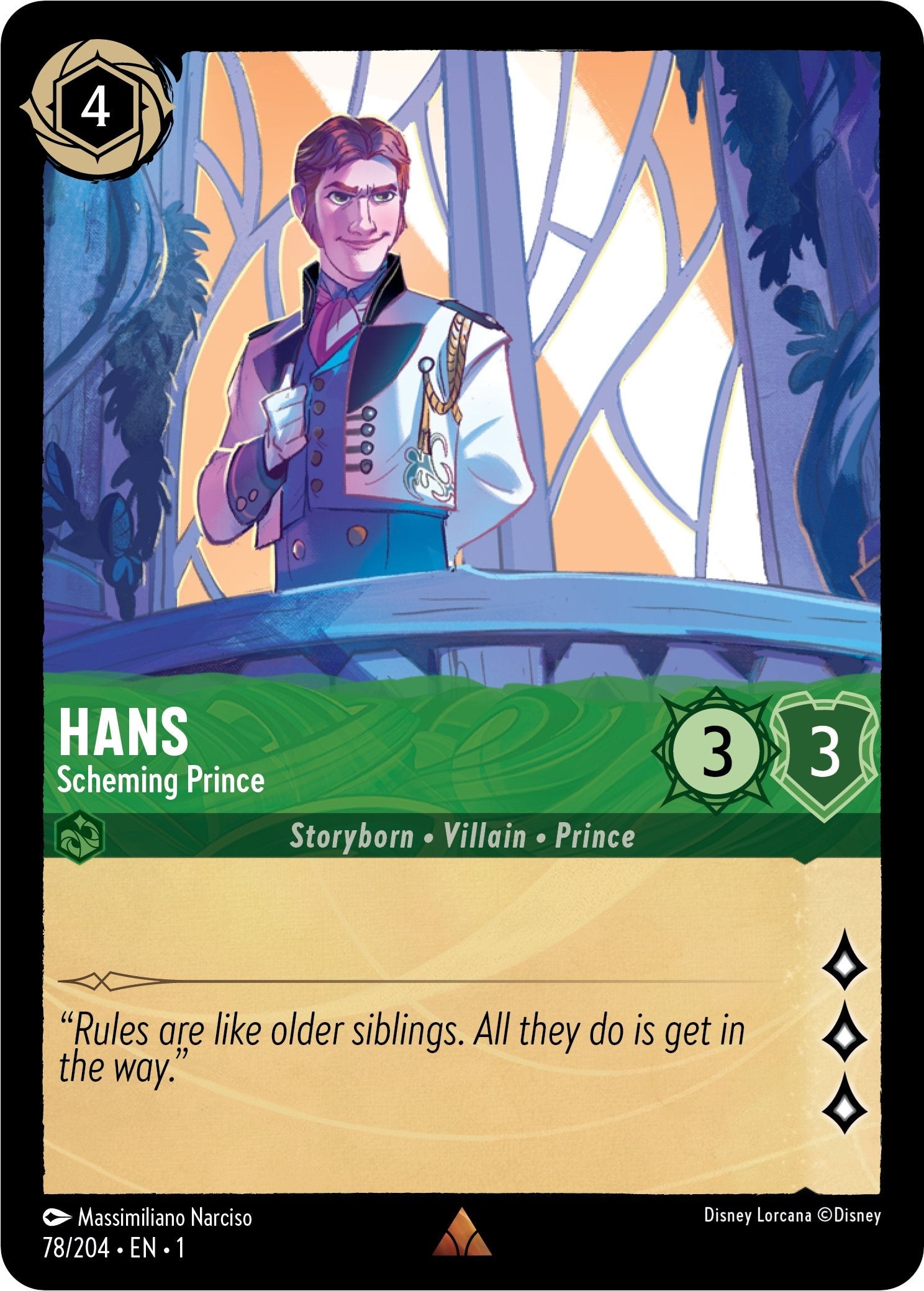 Hans - Scheming Prince (78/204) [The First Chapter] - Disney - Card Brawlers | Quebec | Canada |