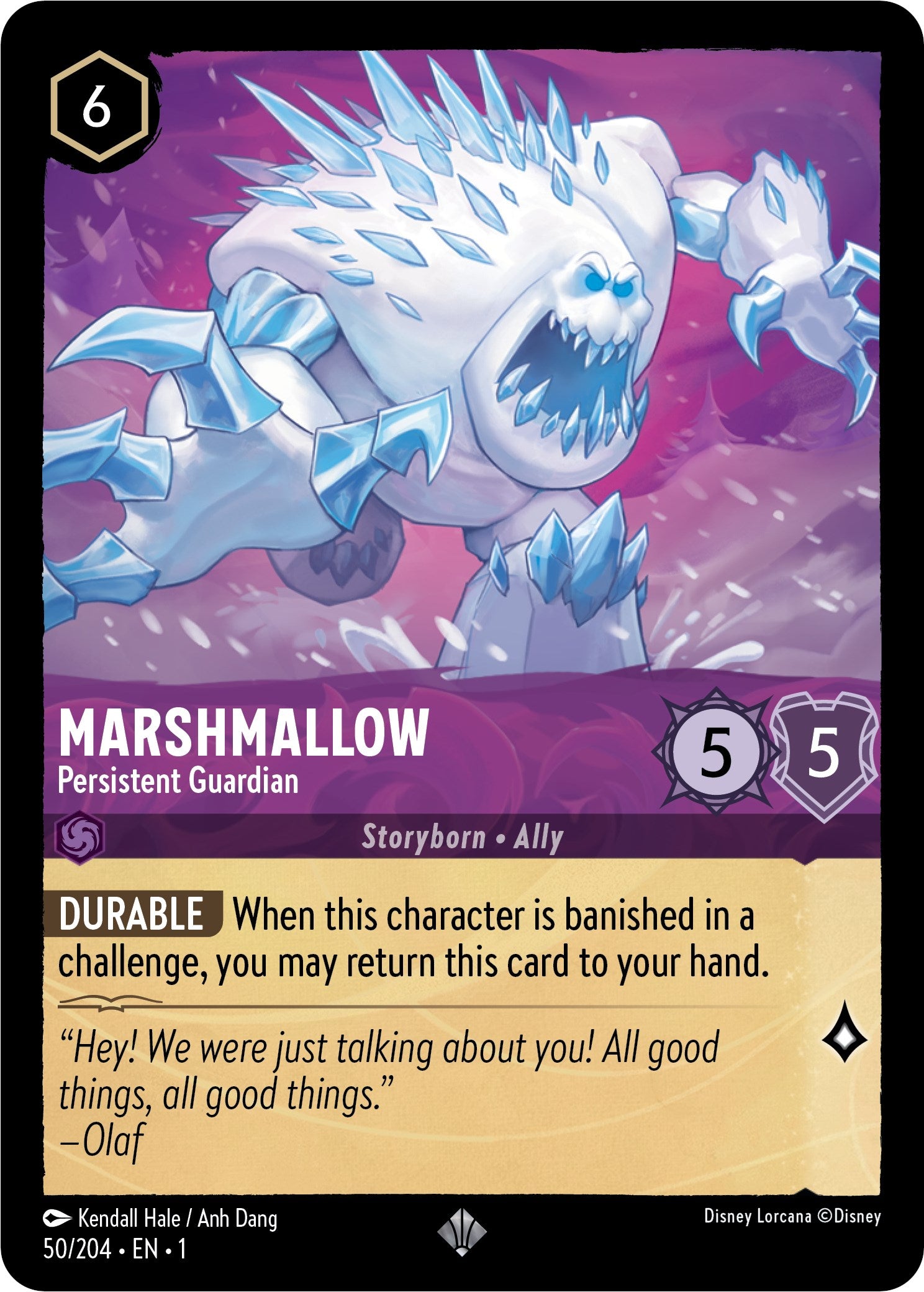 Marshmallow - Persistent Guardian (50/204) [The First Chapter] - Disney - Card Brawlers | Quebec | Canada |