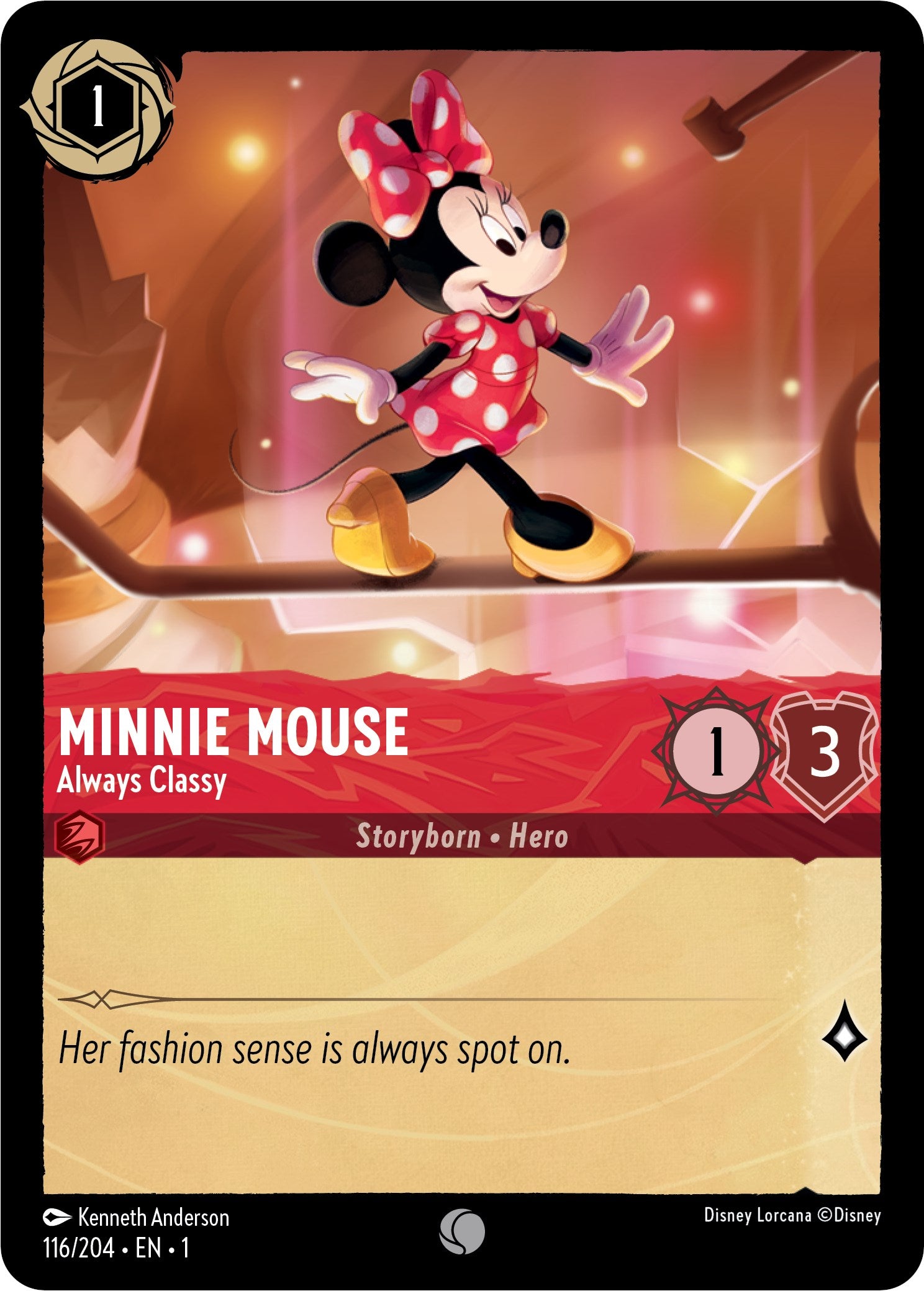 Minnie Mouse - Always Classy (116/204) [The First Chapter] - Disney - Card Brawlers | Quebec | Canada |