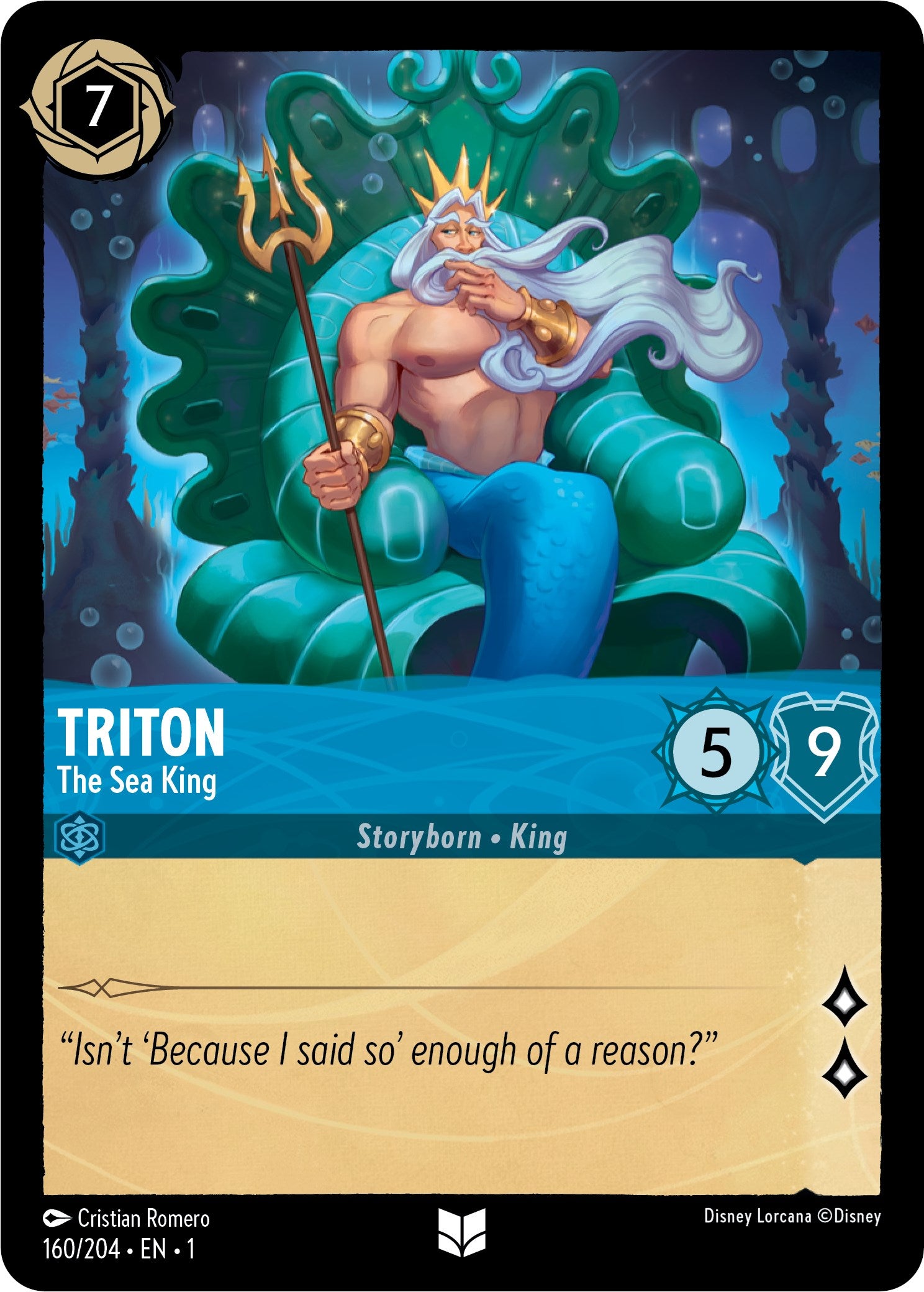 Triton - The Sea King (160/204) [The First Chapter] - Disney - Card Brawlers | Quebec | Canada |