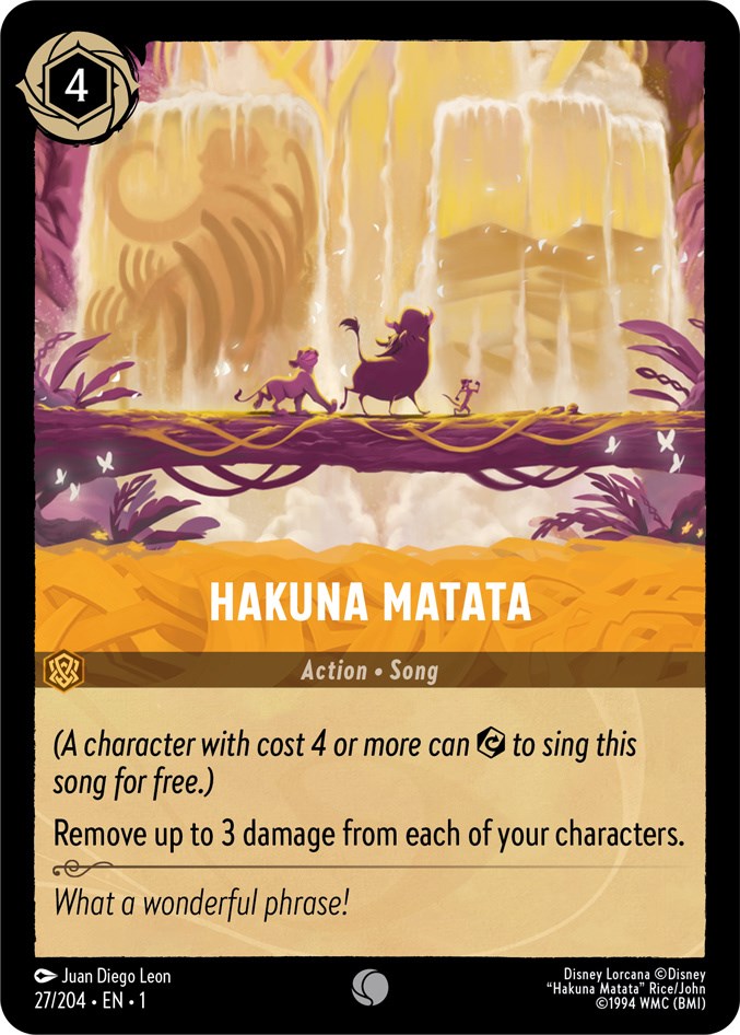Hakuna Matata (27/204) [The First Chapter] - Disney - Card Brawlers | Quebec | Canada |