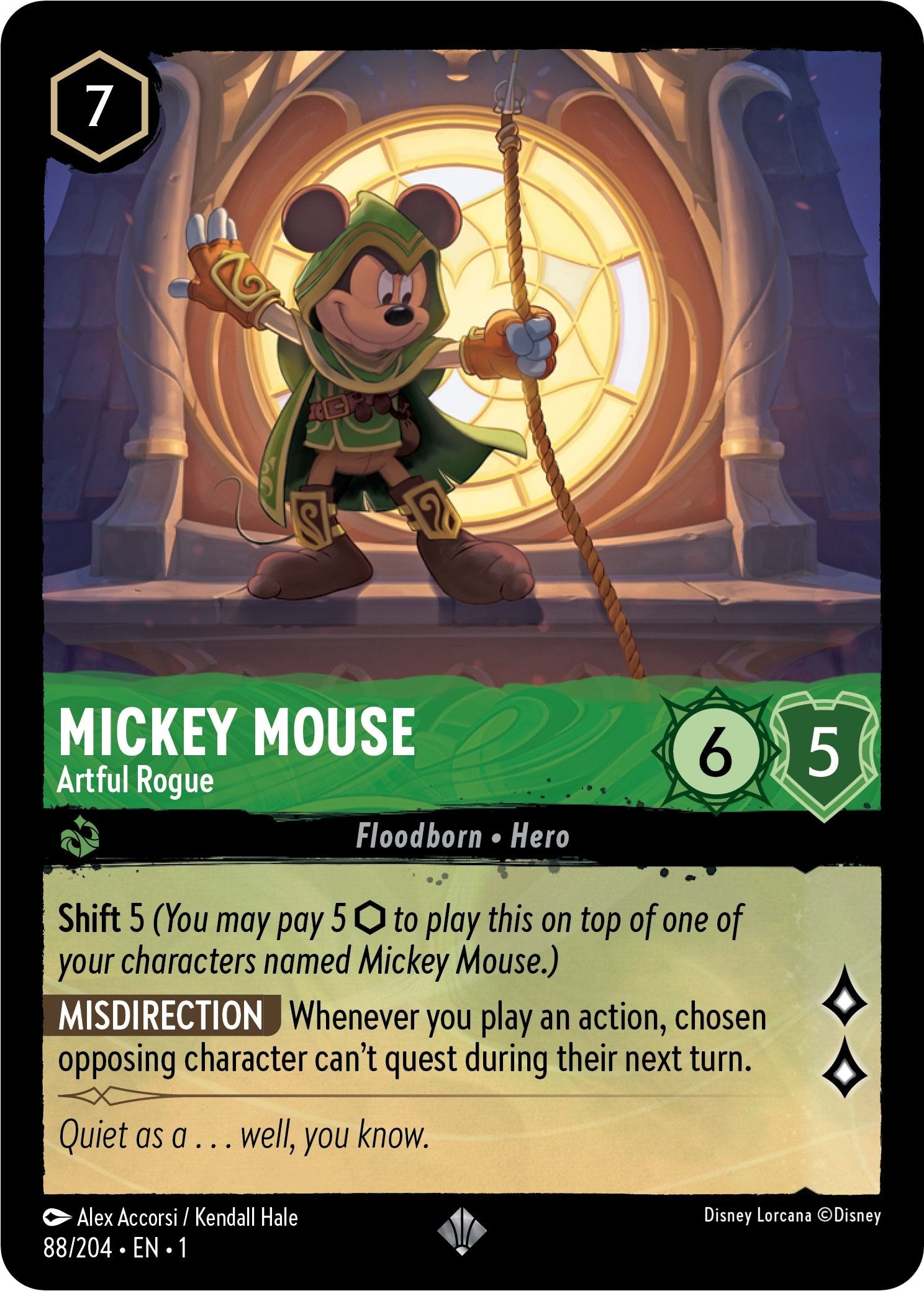 Mickey Mouse - Artful Rogue (88/204) [The First Chapter] - Disney - Card Brawlers | Quebec | Canada |