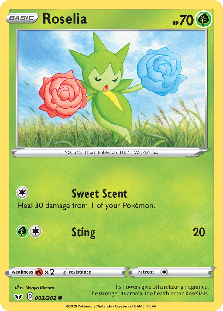 Roselia (003/202) [Sword & Shield: Base Set] - Pokémon - Card Brawlers | Quebec | Canada |