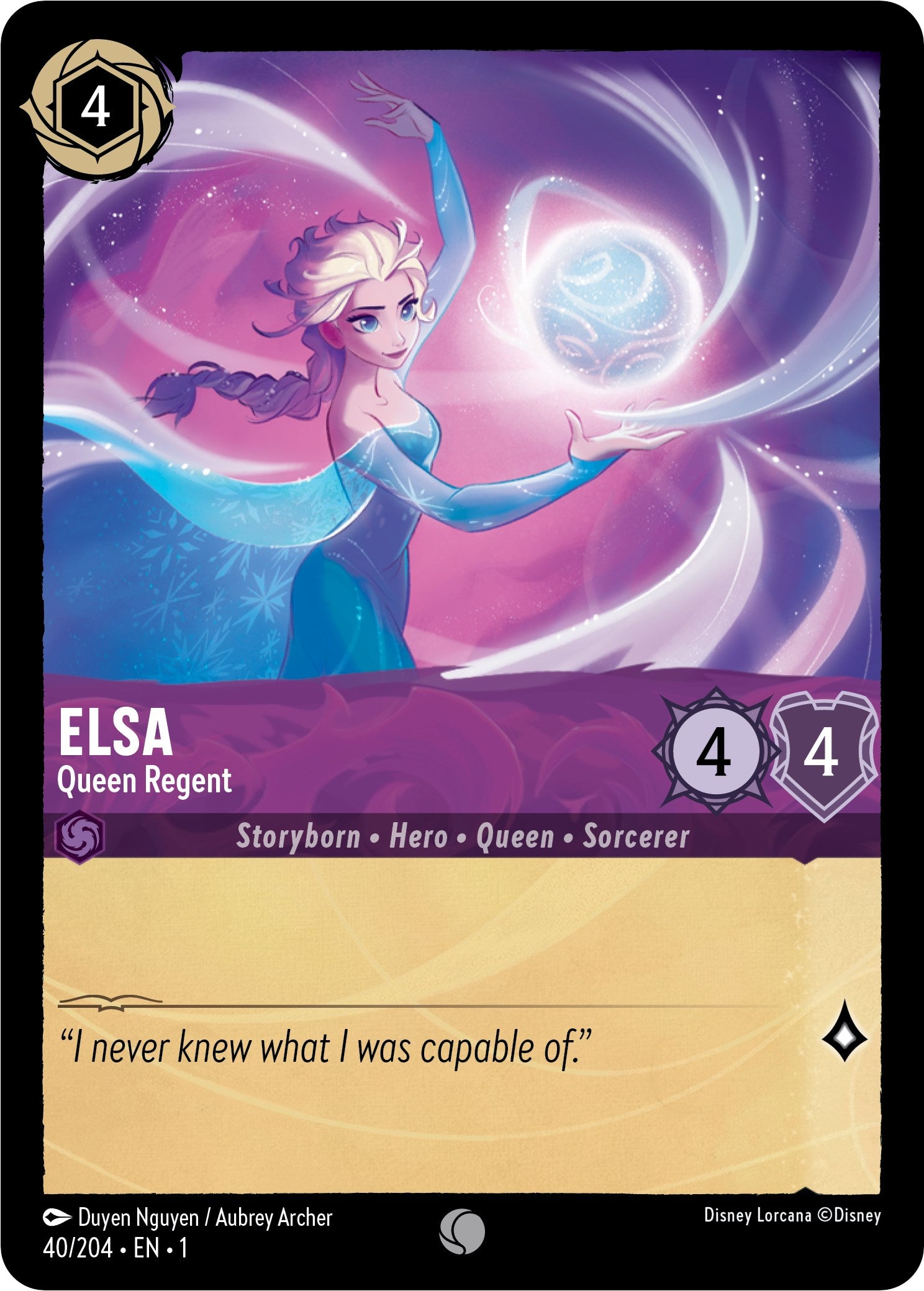 Elsa - Queen Regent (40/204) [The First Chapter] - Disney - Card Brawlers | Quebec | Canada |