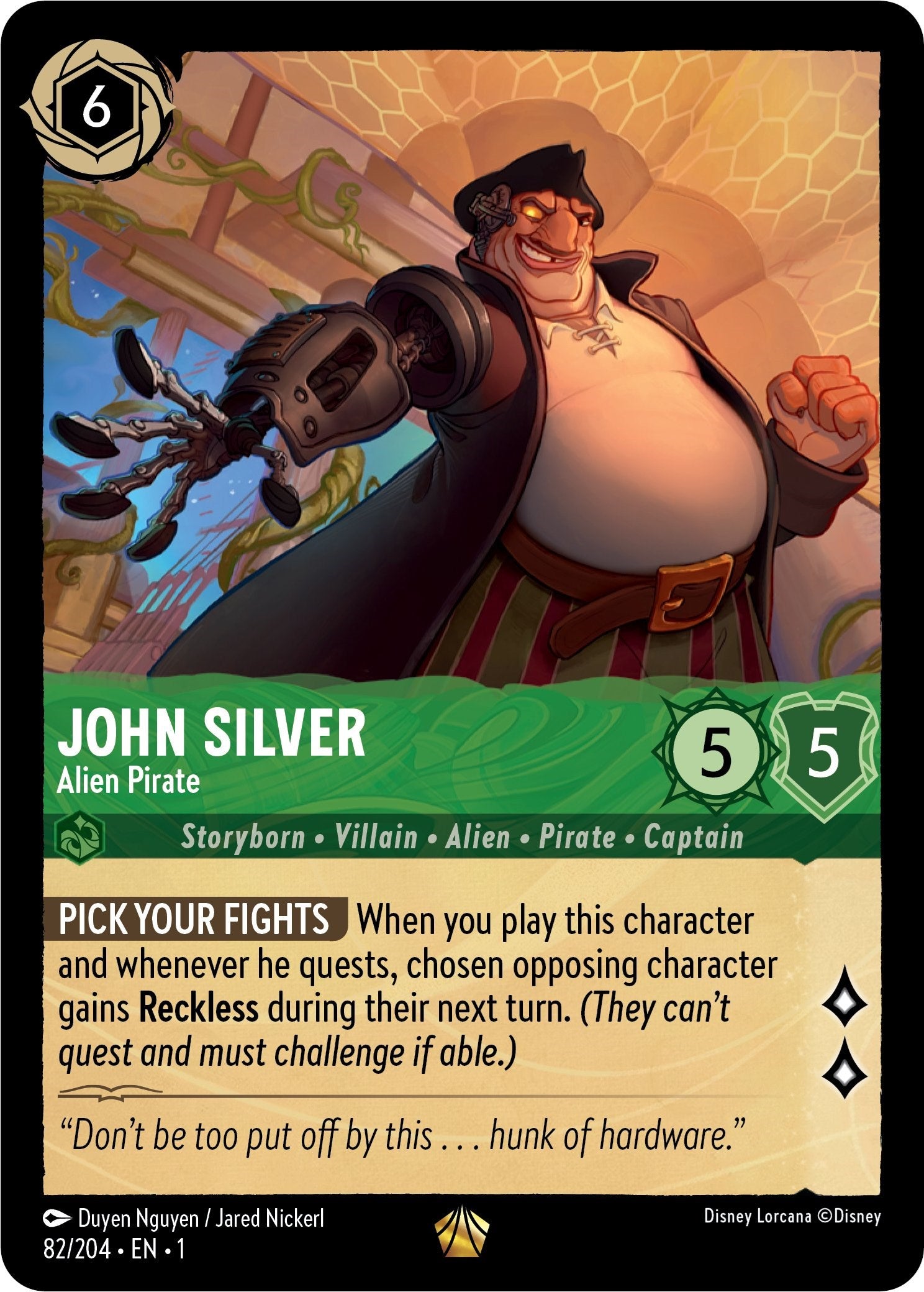John Silver - Alien Pirate (82/204) [The First Chapter] - Disney - Card Brawlers | Quebec | Canada |