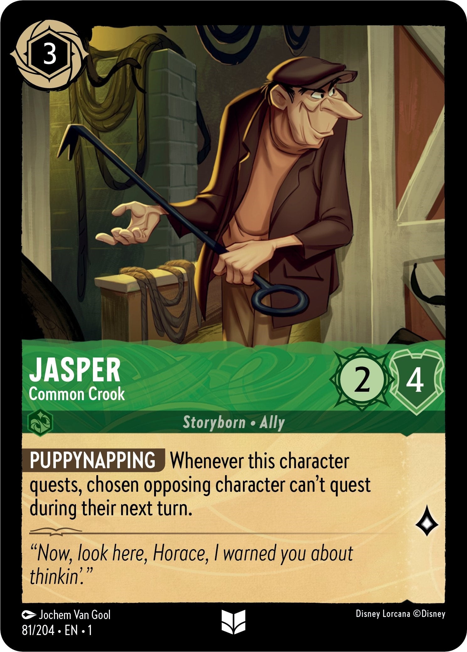 Jasper - Common Crook (81/204) [The First Chapter] - Disney - Card Brawlers | Quebec | Canada |