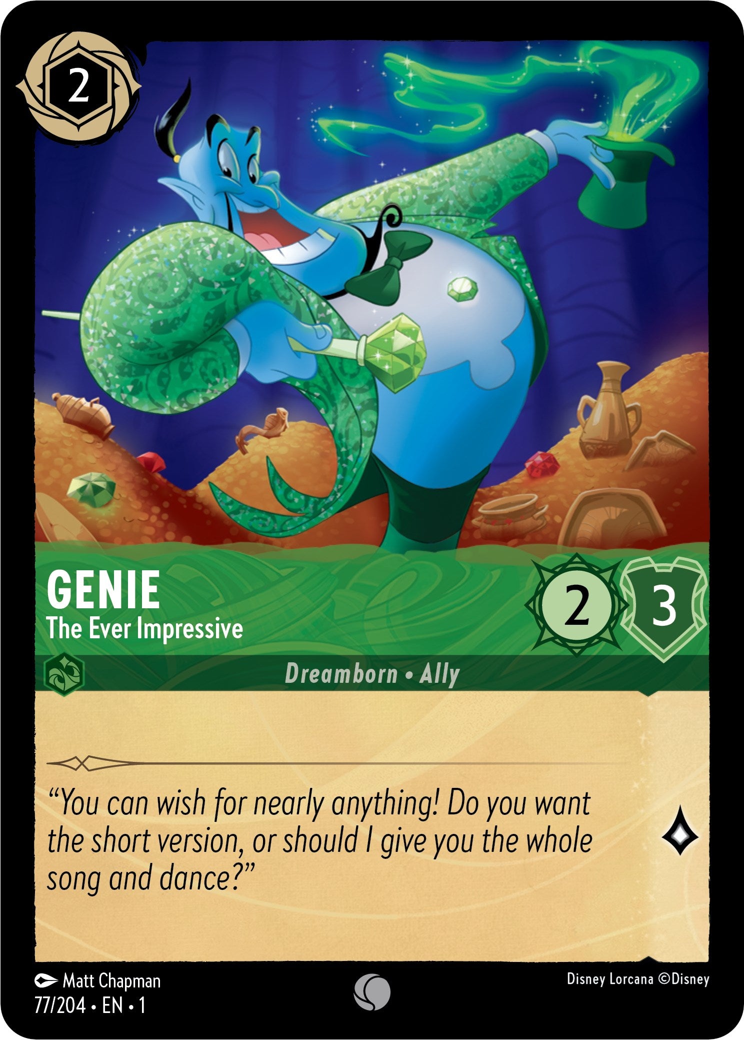 Genie - The Ever Impressive (77/204) [The First Chapter] - Disney - Card Brawlers | Quebec | Canada |