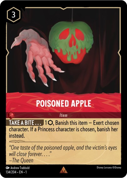 Poisoned Apple (134/204) [The First Chapter] - Disney - Card Brawlers | Quebec | Canada |