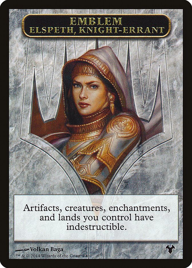 Emblem - Elspeth, Knight-Errant // Soldier Double-Sided Token [Modern Event Deck 2014 Tokens] - Magic: The Gathering - Card Brawlers | Quebec | Canada |
