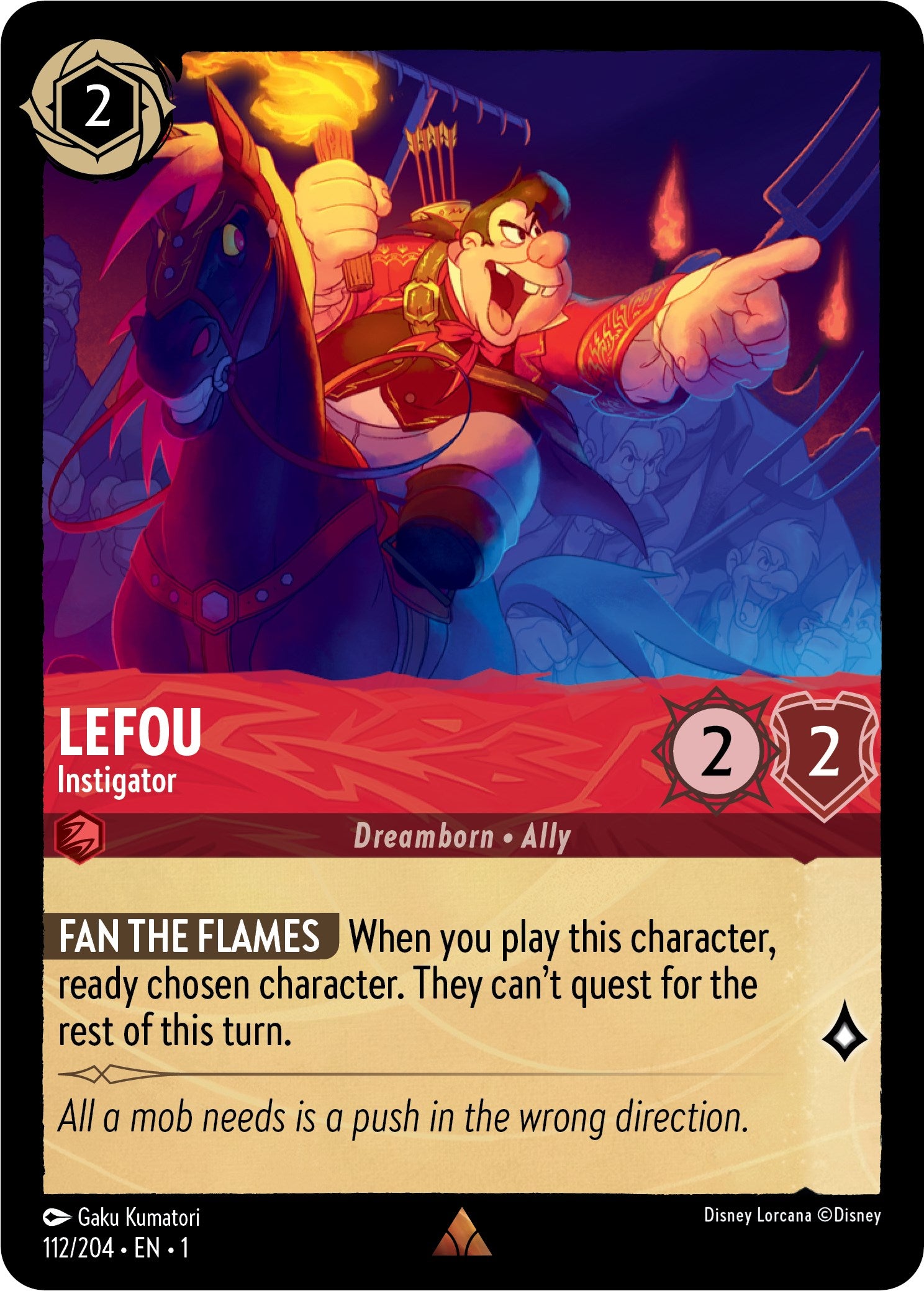 Lefou - Instigator (112/204) [The First Chapter] - Disney - Card Brawlers | Quebec | Canada |