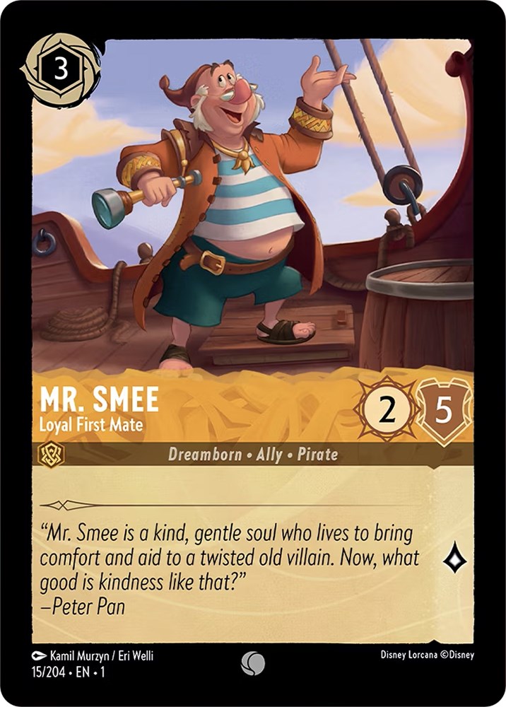 Mr. Smee - Loyal First Mate (15/204) [The First Chapter] - Disney - Card Brawlers | Quebec | Canada |