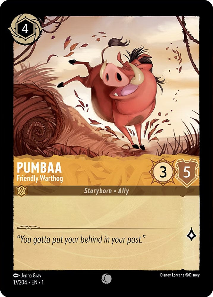 Pumbaa - Friendly Warthog (17/204) [The First Chapter] - Disney - Card Brawlers | Quebec | Canada |