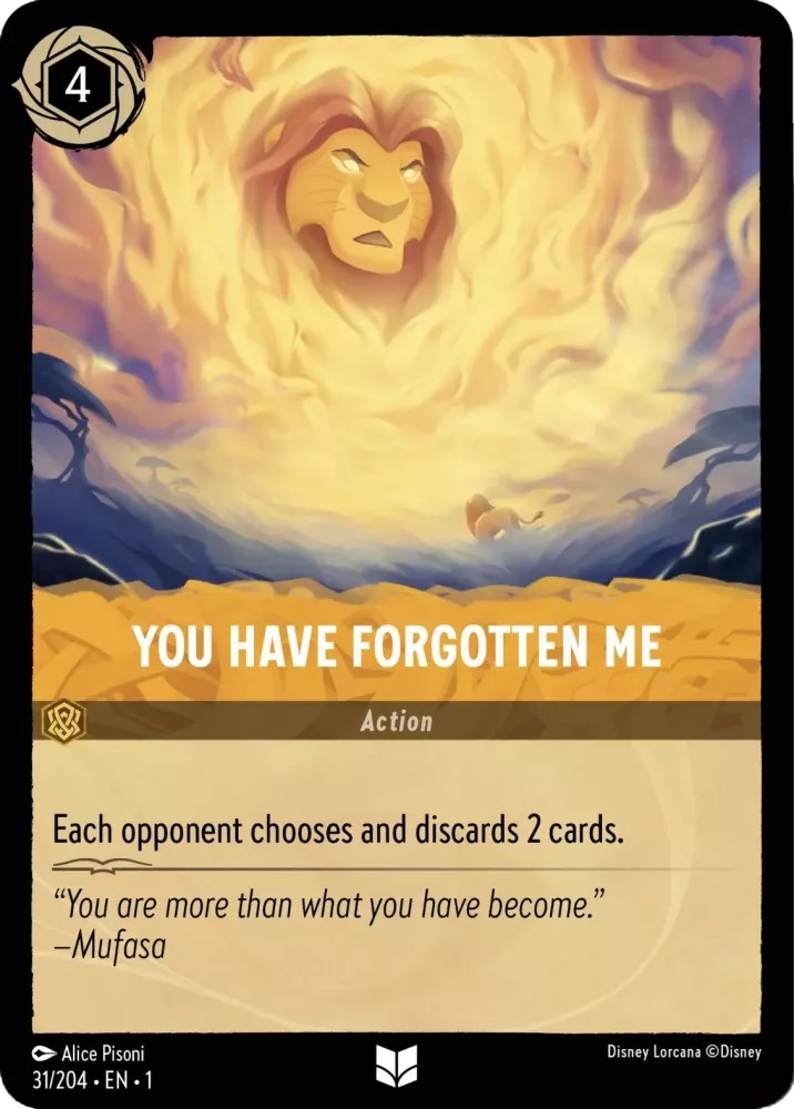 You Have Forgotten Me (31/204) [The First Chapter] - Disney - Card Brawlers | Quebec | Canada |