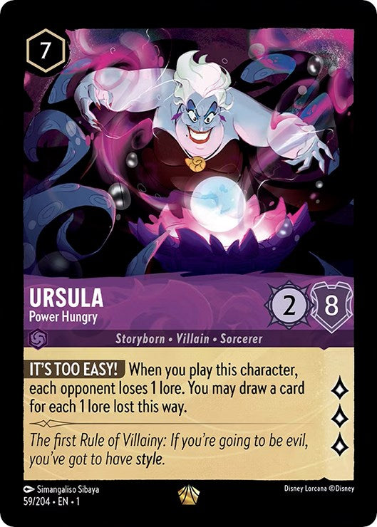 Ursula - Power Hungry (59/204) [The First Chapter] - Disney - Card Brawlers | Quebec | Canada |