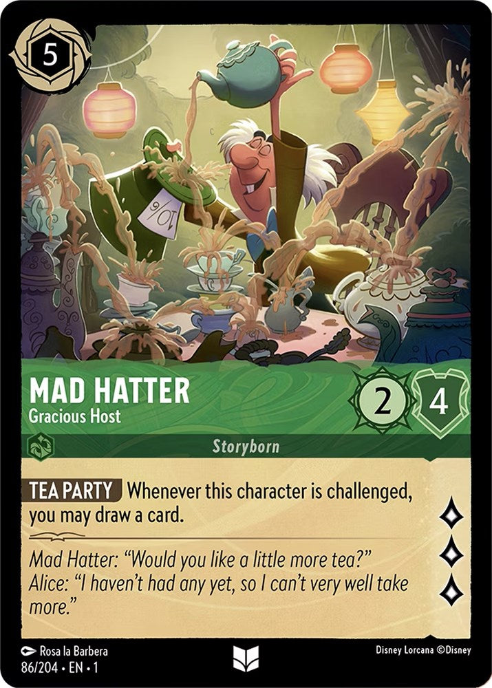Mad Hatter - Gracious Host (86/204) [The First Chapter] - Disney - Card Brawlers | Quebec | Canada |