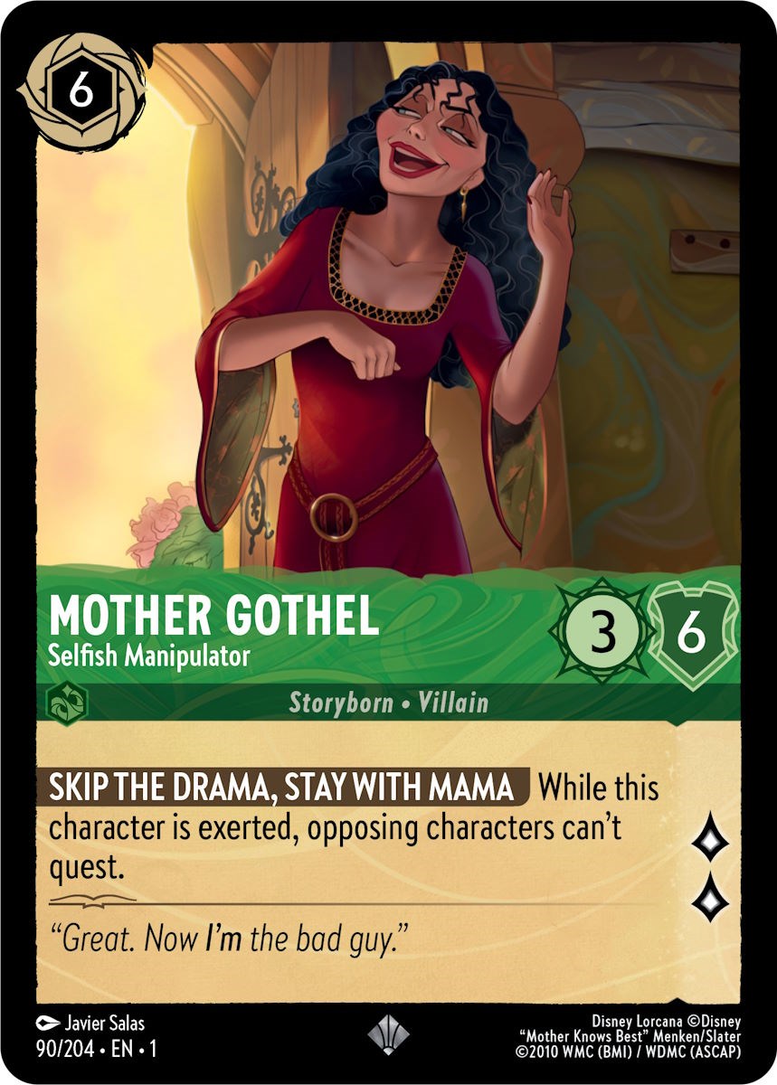 Mother Gothel - Selfish Manipulator (90/204) [The First Chapter] - Disney - Card Brawlers | Quebec | Canada |