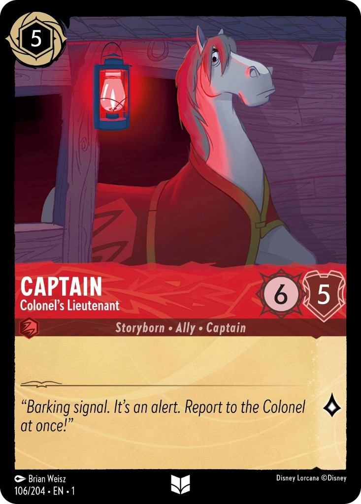 Captain - Colonel's Lieutenant (106/204) [The First Chapter] - Disney - Card Brawlers | Quebec | Canada |
