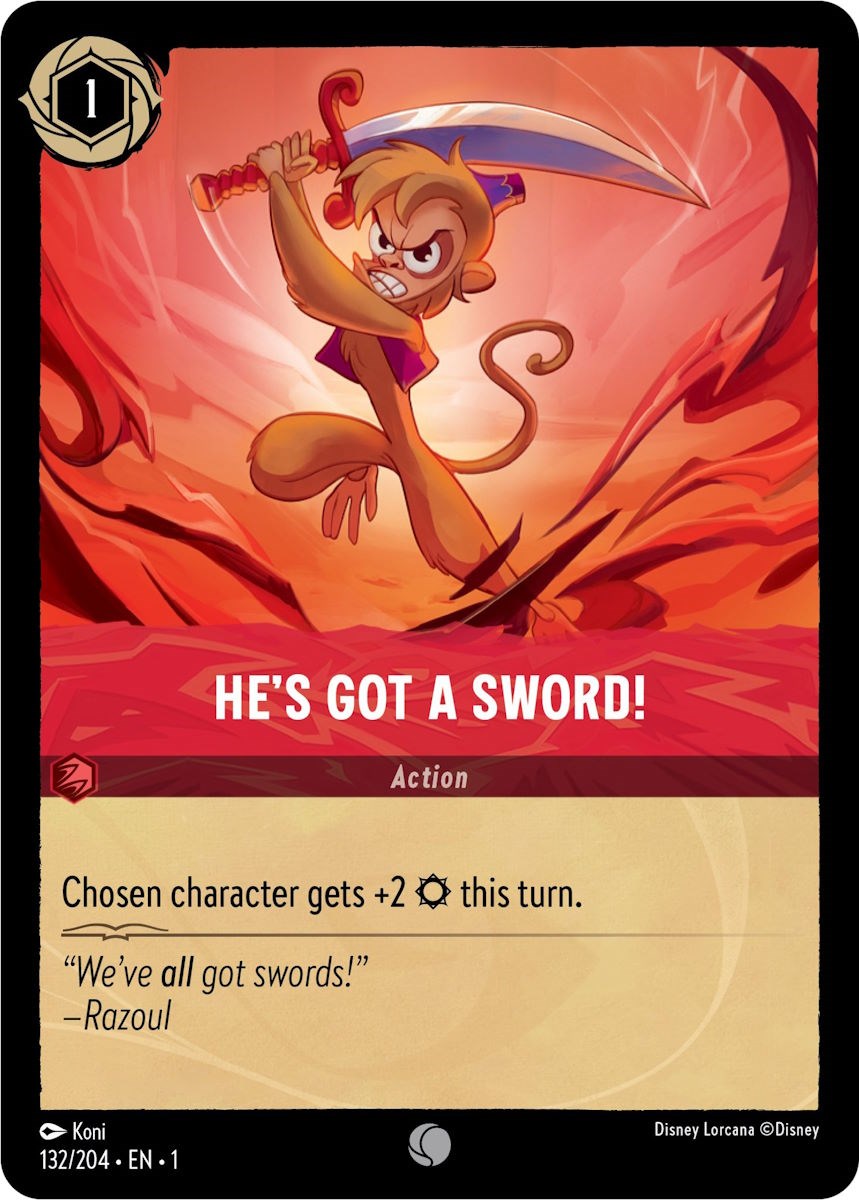 He's Got A Sword! (132/204) [The First Chapter] - Disney - Card Brawlers | Quebec | Canada |