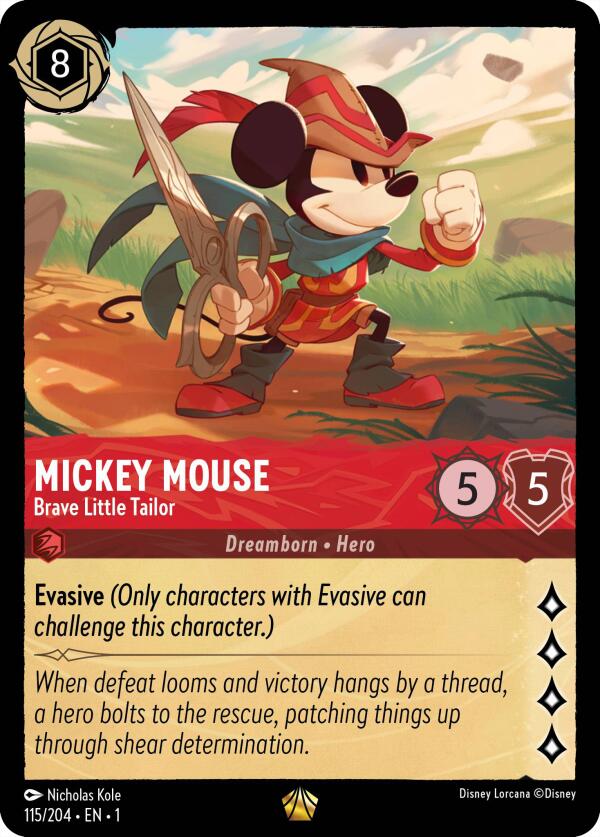 Mickey Mouse - Brave Little Tailor (115/204) [The First Chapter] - Disney - Card Brawlers | Quebec | Canada |