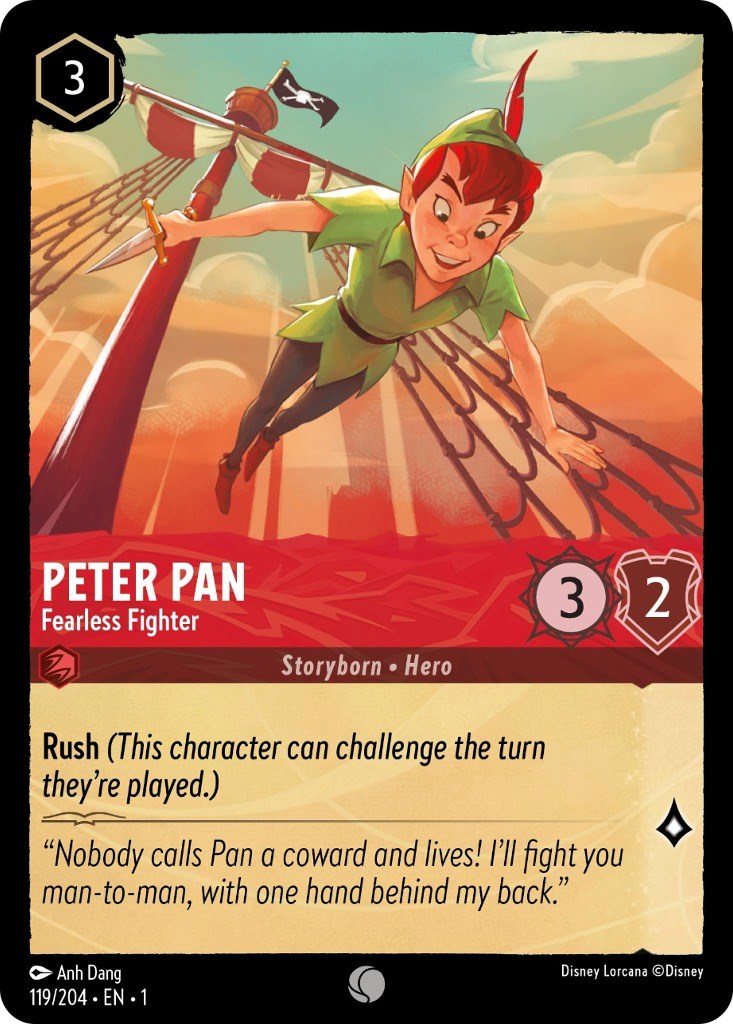 Peter Pan - Fearless Fighter (119/204) [The First Chapter] - Disney - Card Brawlers | Quebec | Canada |