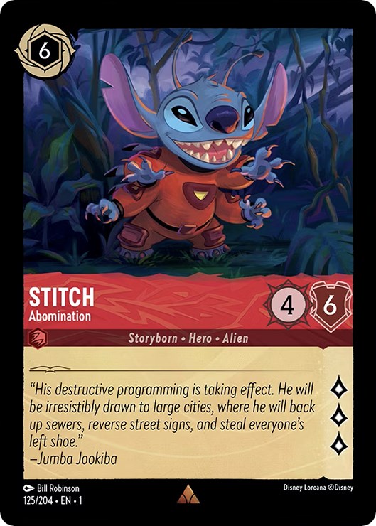 Stitch - Abomination (125/204) [The First Chapter] - Disney - Card Brawlers | Quebec | Canada |