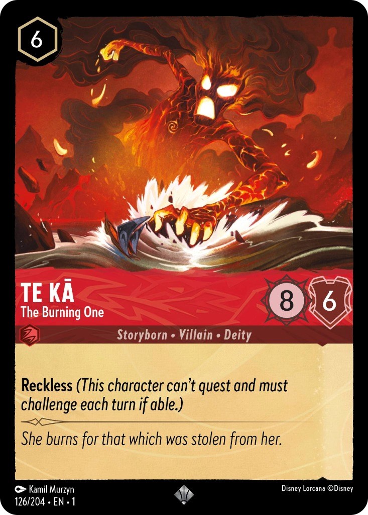 Te Ka - The Burning One (126/204) [The First Chapter] - Disney - Card Brawlers | Quebec | Canada |