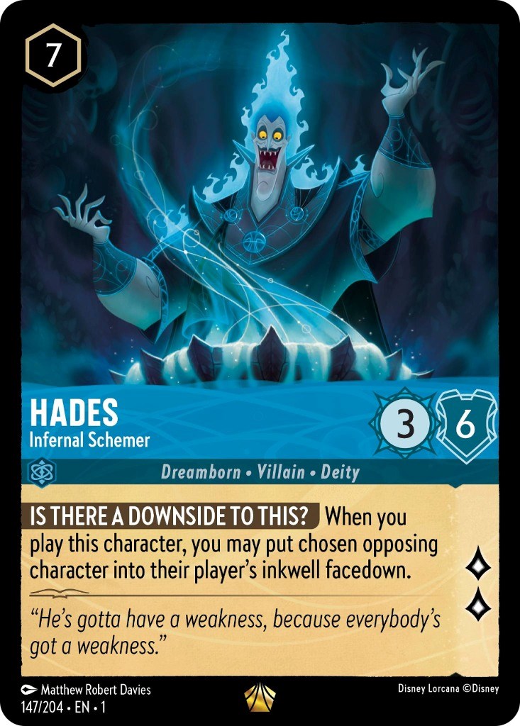 Hades - Infernal Schemer (147/204) [The First Chapter] - Disney - Card Brawlers | Quebec | Canada |