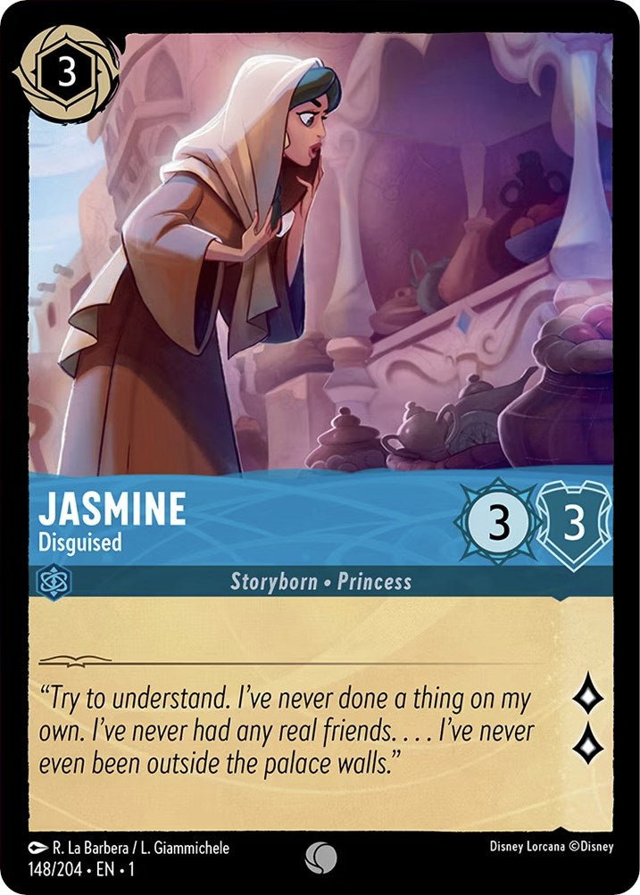 Jasmine - Disguised (148/204) [The First Chapter] - Disney - Card Brawlers | Quebec | Canada |