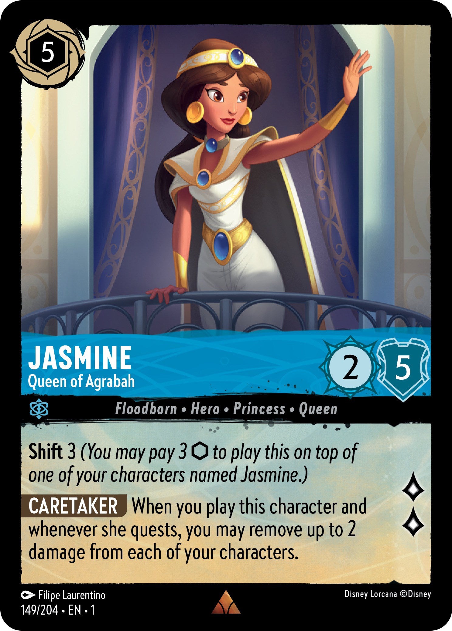 Jasmine - Queen of Agrabah (149/204) [The First Chapter] - Disney - Card Brawlers | Quebec | Canada |